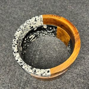 2 bracelets/ hoops wood and plastic